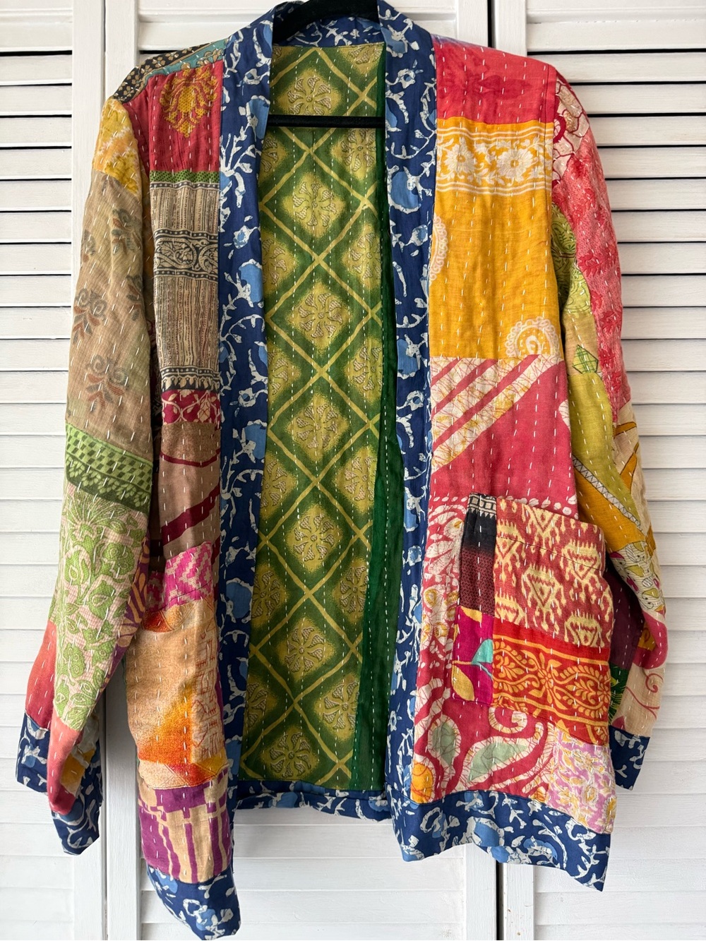 NWT Reversible Multi-Color Kantha Jacket with pockets
